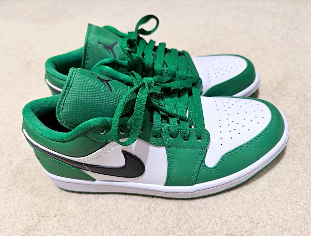 Air Jordan 1 Low Pine Green 2020 553558-301 Men’s size US8 Green/White/Black